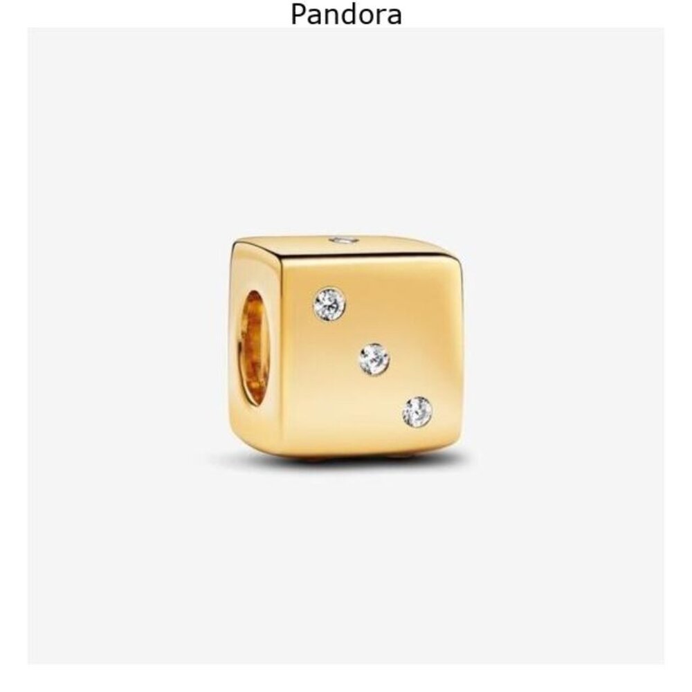 Authentic Sparkling Dice Pandora Charm